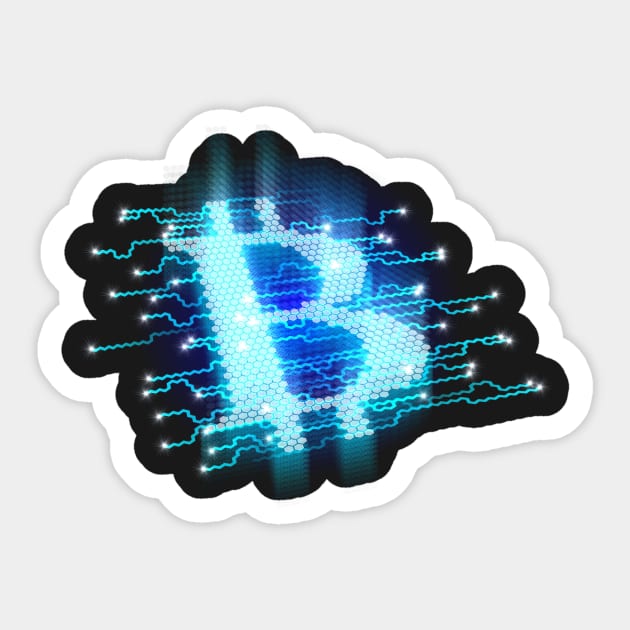 Bitcoin Graphic T-shirt Sticker by cryptogeek